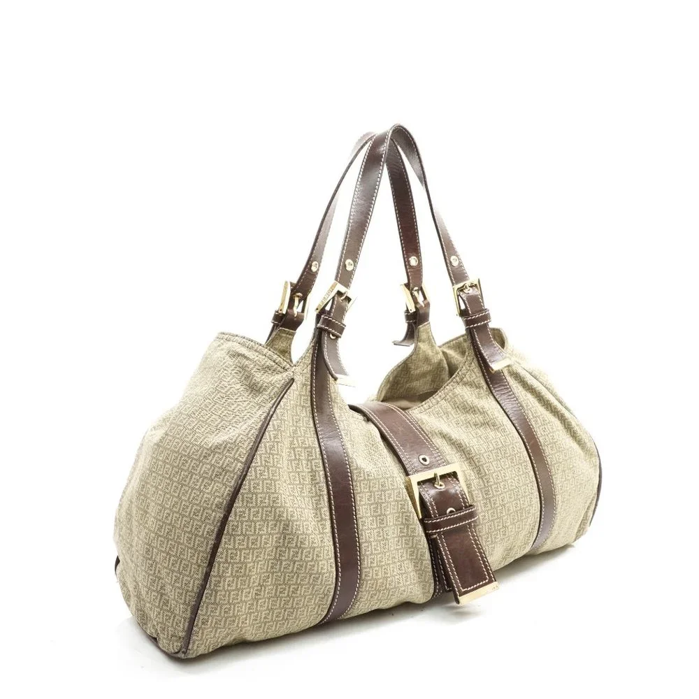 Auth Fendi Tote Bag Brown Canvas #19333F10 - Picture 4 of 11